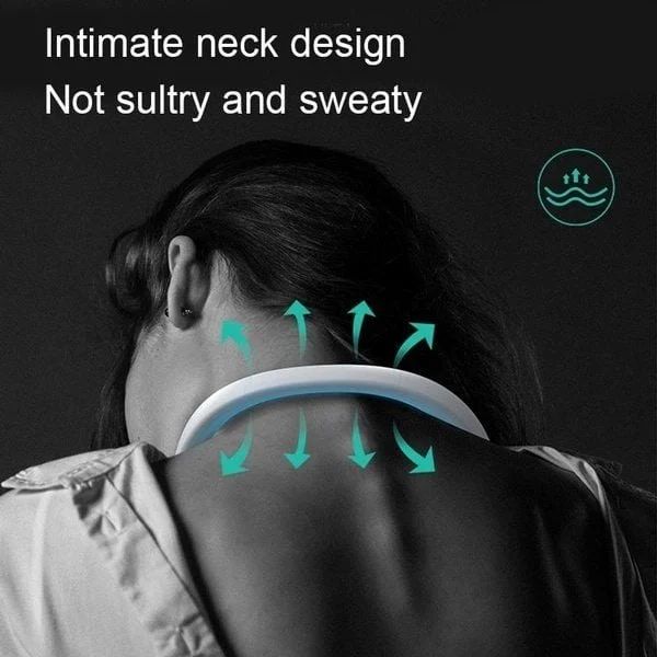 Portable Neck Fan Hands Free Bladeless Fan 360Cooling Personal Fan 3 Speeds Adjustment 78 Air Outlet